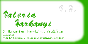 valeria harkanyi business card